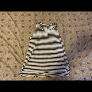 Women’s White/W Black Striped Top